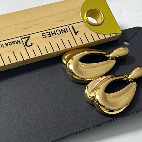 Vintage Napier dangle drop pierced earrings. - Picture 3 of 6